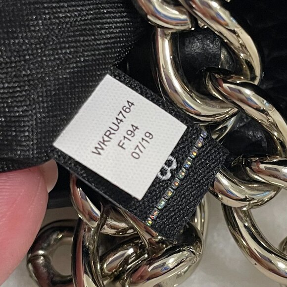 kate spade new york handbag leather cream with black detailed bow - Picture 8 of 9